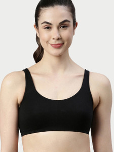 Enamor High Coverage, Wirefree SB06 Low-Impact Cotton Lounge Women Sports Non Padded Bra