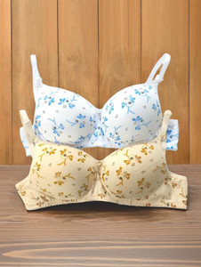 Anamta Pack of2 Padded print bra Women Push-up Lightly Padded Bra