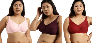 Winsure Premium Fabric 3 way hook Broad strap bra For B cup size Women Full Coverage Non Padded Bra