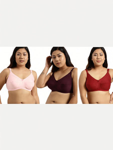 Winsure Premium Fabric 3 way hook Broad strap bra For B cup size Women Full Coverage Non Padded Bra