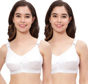 Shadydarks Cotton Non-Padded Wire Free Full-Coverage Bra, Pack of 2 Women Full Coverage Non Padded Bra