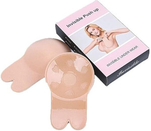 NSUSU Reusable Self Adhesive Backless, Invisible Sticky Push up Silicone Bra for Women Women Push-up Heavily Padded Bra