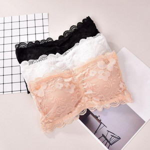 Skimweary Premium Quality Bandeau/Tube Bra for Girls and Women, Black, Beige and White Women Bandeau/Tube Lightly Padded Bra