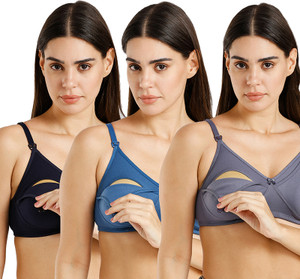 MomToBe Nursing/Feeding Bra महिलाओं के लिए मैटरनिटी/नर्सिंग नॉन-पैडेड ब्रा