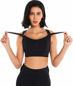 gvv Women's Front Zip High Support Sports Bra - Image 6