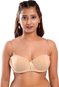 Zylum Fashion Backless Push Up Bra with Detachable Straps Women T-Shirt Lightly Padded Bra