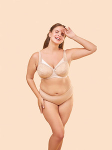 Enamor Full Coverage, Wirefree FB06 Full Support Classic Lace Lift Women Everyday Non Padded Bra