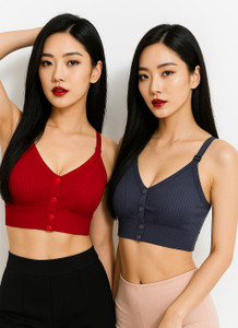 FLIQA Cotton Breastfeeding Nursing Wireless Bra Seamless Front Open Padded Bra Women Maternity/Nursing Lightly Padded Bra