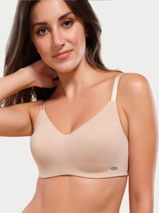 Enamor Full Coverage, Wirefree A027 Ultra Smoothening Cotton Women T-Shirt Non Padded Bra