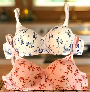 Anamta Pack of 2 padded print bra Women Push-up Lightly Padded Bra
