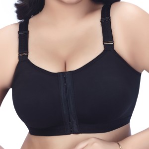 Bseka Minimizer Front Closure Bras For Women Full Coverage Front Buckle  Sexy Gathe R Up Breast Milk Sleep Lace No Steel Ring Bra 