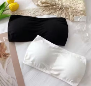PreetyMore Pack of 2 Women Everyday Lightly Padded Bra (Black & Grey) Women Bandeau/Tube Lightly Padded Bra