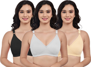 BOOMSHY Women's Cotton Non Padded Wire Free Full Coverage Bra Women Everyday Non Padded Bra