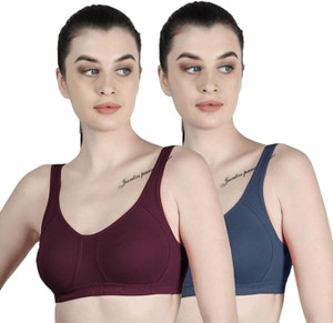 Vanila Women Sports Non Padded Bra (Size 34, Pack of 2) Women Sports Non Padded Bra