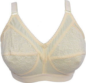 Ninteen-69 Cotton Plain Lovable Non-Padded Wirefree Seemed Bra Full Coverage for Women महिलाओं के लिए ब्रा