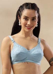 Dollar Pack of 1 Cotton Wire-Free Full Coverage Everyday Support Women Everyday Non Padded Bra