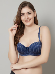 PrettyCat PrettyCat Beautiful Polka Print Lighty Padded T-Shirt Bra Women Balconette Lightly Padded Bra