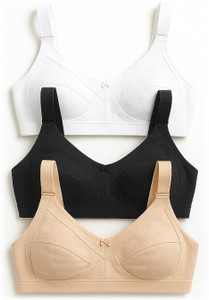 Nyuli C-Cup Heavy Bust Seamless Minimizer Full Coverage Everyday Bra Combo Pack of 3 Women Full Coverage Non Padded Bra