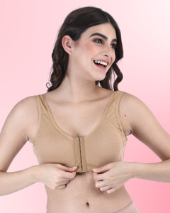 BODYSIZE BODYSIZE Women's Front Open Sports Cotton Non-Padded Wirefree Bra Women Sports Non Padded Bra