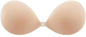 ZASWI Adhesive Bra Silicone Backless Nipple Cover for Women Women Stick-on Lightly Padded Bra