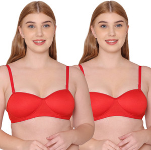 KOMLI Komli Women's Medium Padded Demi Cup Bra Women Balconette Lightly Padded Bra