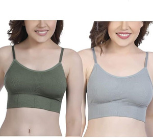 KVVTRADES Women's Sports Bra Lightly Padded Fashionable T-Shirt Comfy Bra for Yoga Women Sports Lightly Padded Bra