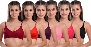 PIYURZ Pack of 6 nonpaded bra combo Women Everyday Non Padded Bra
