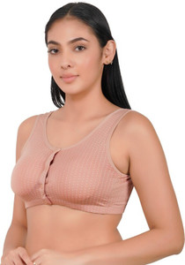 Wave Fashion Women's Maternity Button Front Nursing Bra Comfy Wireless Breastfeeding Bras Women Maternity/Nursing Lightly Padded Bra