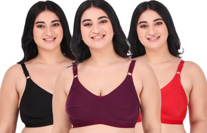 Rymestyle Full coverage heavy bust Premium Net bra Women Full Coverage Non Padded Bra