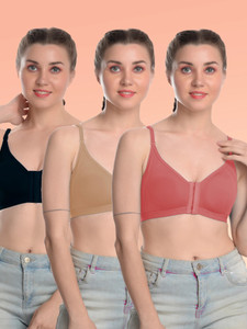 Clothonics Front Open Women T-Shirt Non Padded Bra