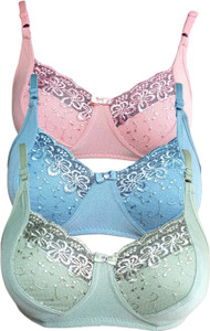 BLUE-WELL Women Full Coverage Non Padded Bra