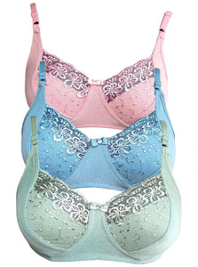 BLUE-WELL Women Full Coverage Non Padded Bra