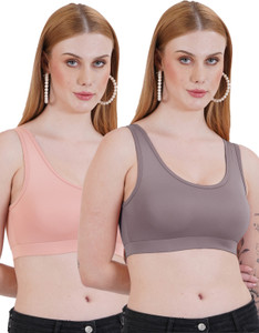 FigureFit Tweens Cotton Non-Padded Full Coverage Plus-Size Bonded Bra Hidden Concealer Women Sports Non Padded Bra
