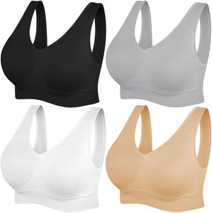 MEEMBOOLI Air Sports Bra Pack of 4 Women Sports Non Padded Bra