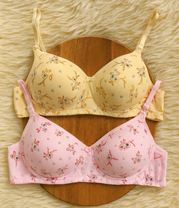15 PLUS FLORAL PRINT Women T-Shirt Lightly Padded Bra