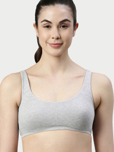Enamor High Coverage, Wirefree SB06 Low-Impact Cotton Lounge Women Sports Non Padded Bra