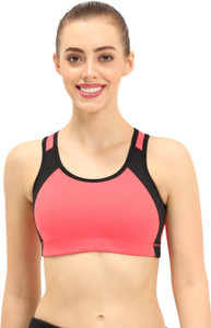 Envie Women Lightly Padded Sports Bra/Non-Wired Removable Padded Racerback Sports Bra महिलाओं के लिए स्पोर्ट्स हल्का पैडेड ब्रा