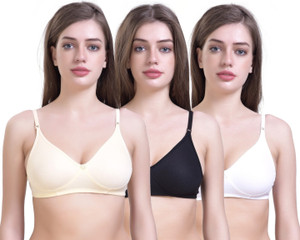 FANMADE Pack of 3 Bra Set Women Everyday Non Padded Bra