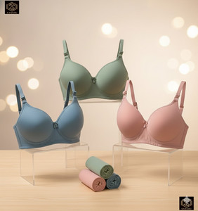 sashu Combo pack of 3 Women T-Shirt Lightly Padded Bra