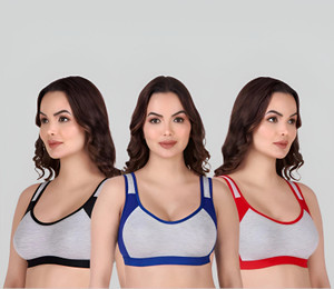 ASHMIRAS Combo of 3 sport bra महिलाओं के लिए ब्रा