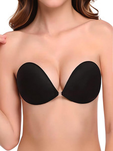 Roy Creation Women's and Girl's Adhesive Backless Push Up Strapless Invisible Stick On Bra Women Stick-on Heavily Padded Bra