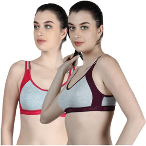 Vanila B Cup Size Seamless and Comfortable for Active lifestyle(Size 34, Pack of 2) Women Sports Non Padded Bra