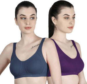Vanila Women Sports Non Padded Bra(Size 30, Pack of 2) Women Sports Non Padded Bra