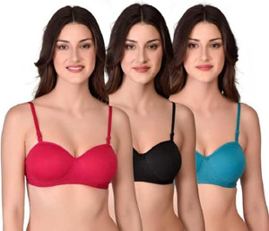 CSU Women's Lightly padded cotton blend T-shirt Bra for Girls and Women's Women Push-up Lightly Padded Bra