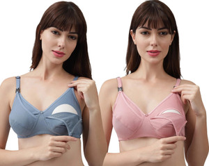 CSU Women's cotton maternity/nursing bra pack of 2 Women Maternity/Nursing Non Padded Bra