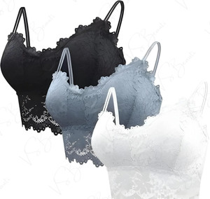 VS Beauti VS Beauti Lightly Padded Super Net Lace Bra Women Everyday Lightly Padded Bra