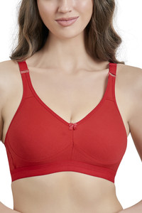 Maroon Women T-Shirt Non Padded Bra