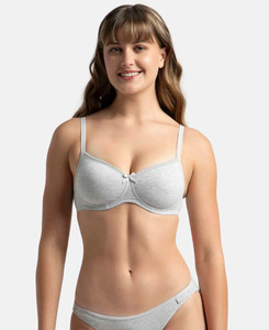 JOCKEY 1723 Wirefree Padded Super Combed Cotton Medium Coverage Women T-Shirt Lightly Padded Bra