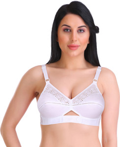 Featherline Pure Cotton Perfect Fitted Embroidered Everyday (Elastic Straps) - Sonnet महिलाओं के लिए ब्रा