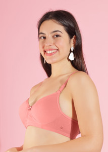 Dollar Missy Pack of 1 Women's Cotton with Stretchy Elastane Thin Padded T-Shirt Bra Women Everyday Heavily Padded Bra